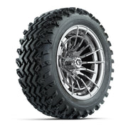 GTW® Boost Chrome 14 in Wheels with 23X10-14 Rogue All-Terrain Tires – Full Set
