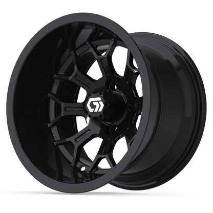 Assault Ultra-Wide 14 inch GTW golf cart wheel - Glossy Black
