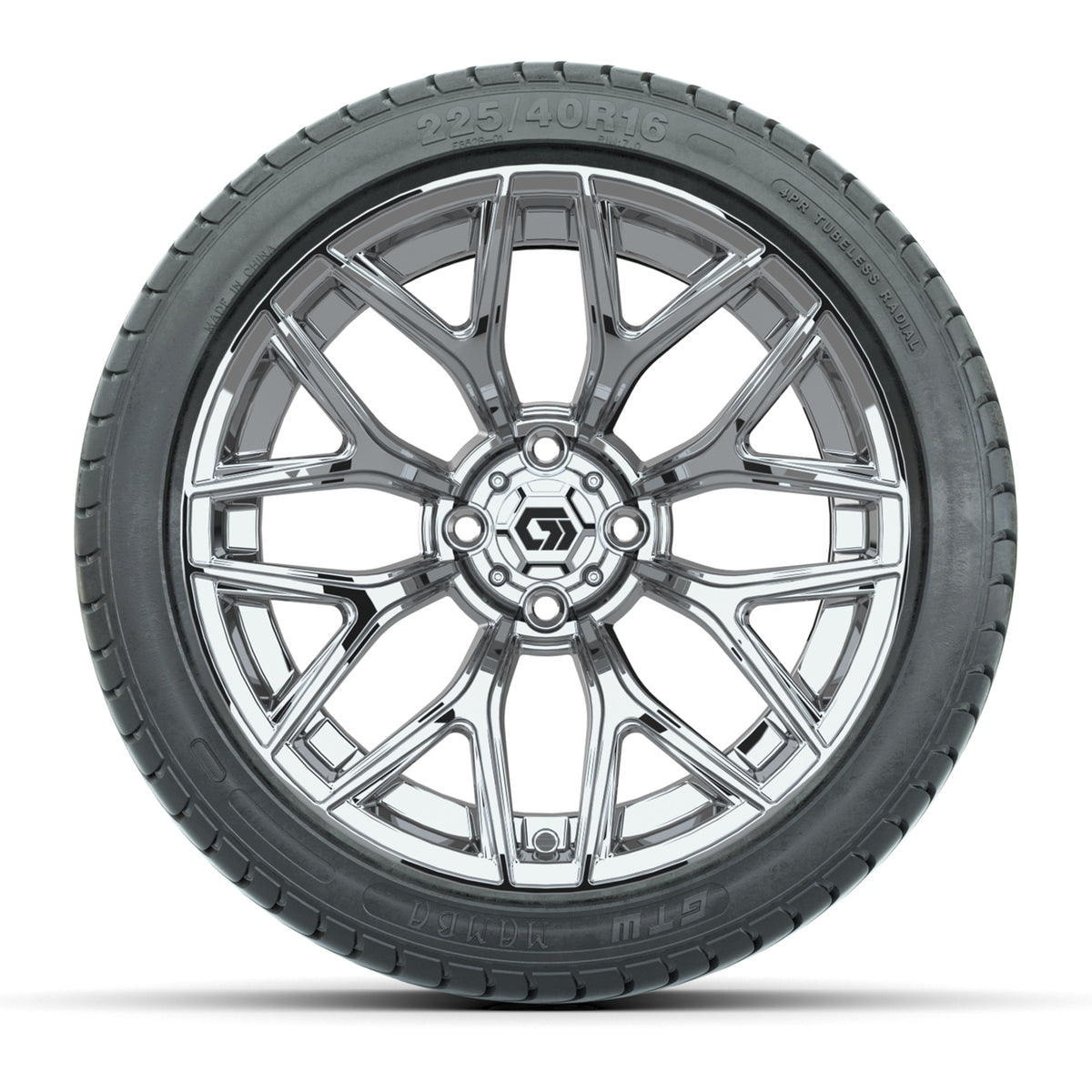 GTW Monaco Chrome 16 in Wheels with 225/40-R16 Mamba Street Tires – Full Set