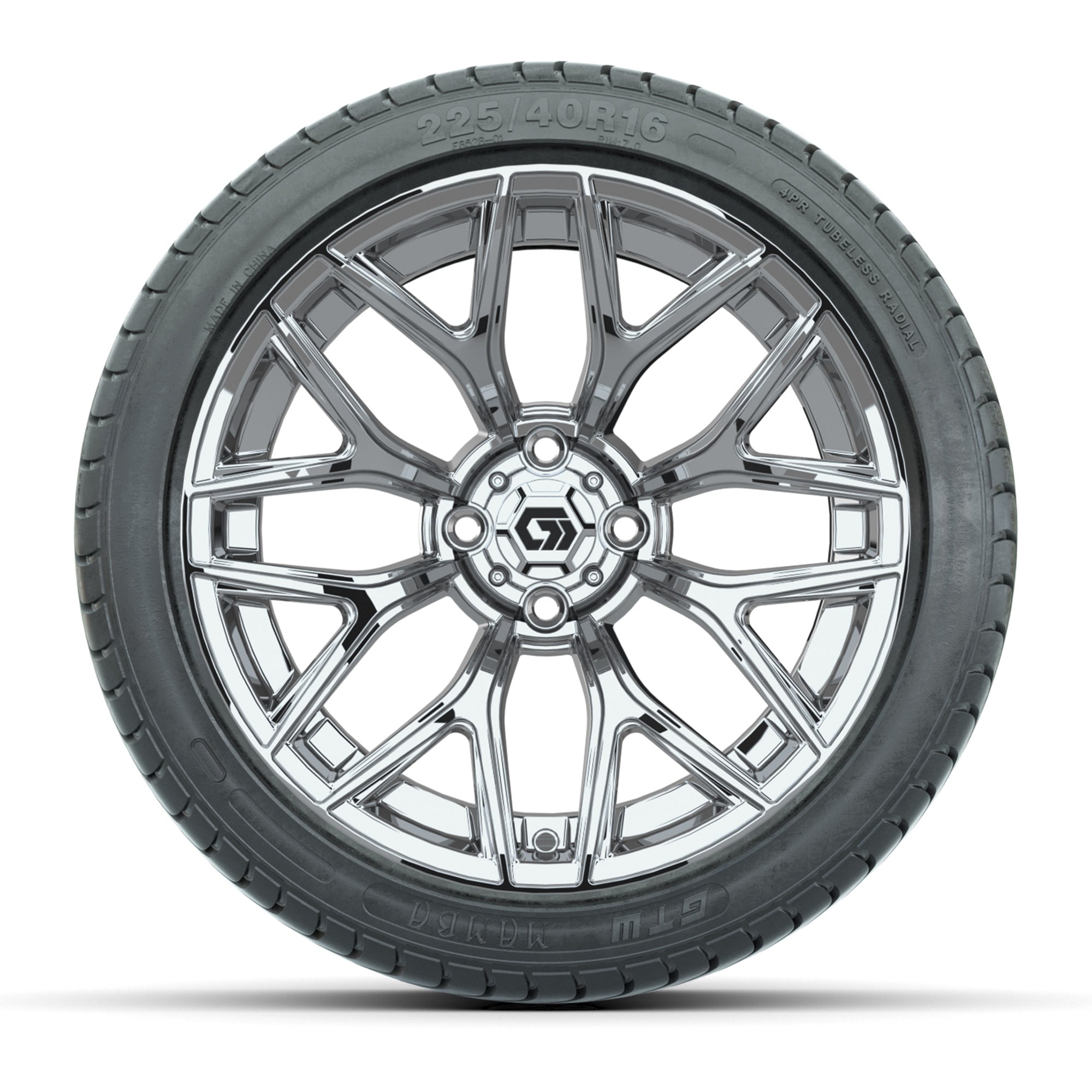 GTW Monaco Chrome 16 in Wheels with 225/40-R16 Mamba Street Tires – Full Set