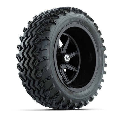 GTW Reaper Gloss Black 14 in Wheels with 23X10-R14 Rogue All-Terrain Tires – Full Set