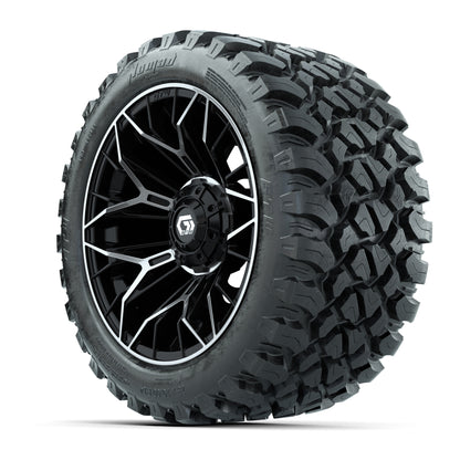 Set of (4) 14 in GTW® Stellar Machined &amp; Black Wheels wi - 3/4 view