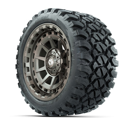 GTW® Barricade Bronze 14 in Wheels with 23X10-R14 Nomad Stee - 3/4 view