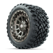 GTW® Barricade Bronze 14 in Wheels with 23X10-R14 Nomad Stee - 3/4 view