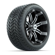 14" GTW Tempest Black and Machined Wheels with GTW Mamba Street Tires – Set of 4