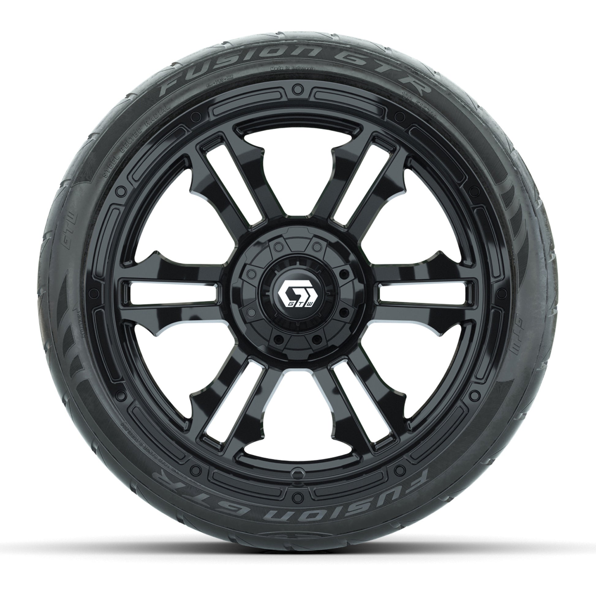 GTW® Shogun Gloss Black 15 in Wheels with 215/40-R15 Fusion  - front view