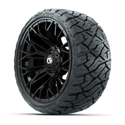 GTW Stellar Black 14 in Wheels with 205/35-R14 Maverick Low- - 3/4 view