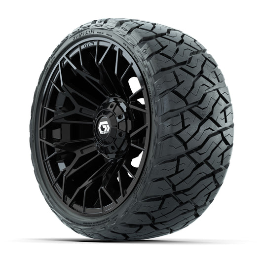 GTW Stellar Black 14 in Wheels with 205/35-R14 Maverick Low- - 3/4 view