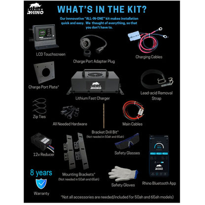 48V 105ah Lithium Rhino Conversion Kit
