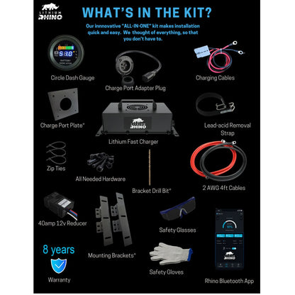 48V 170AH Lithium Rhino 300a BMS Conversion Kit