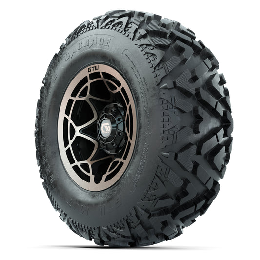 GTW® Nexus Black/Bronze 12 in Wheels with 25X10-12 Barrage Mud Tires – Full Set