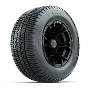 GTW Spyder Matte Black 10 in Wheels with 205/50-10 Fusion Street Tires – Full Set