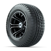 GTW Spyder Machined/Black 10 in Wheels with 205/50-10 Fusion Street Tires – Full Set