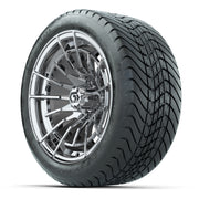 GTW Boost Chrome 14 in Wheels with 225/30-14 Mamba Street Ti - 3/4 view