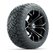 GTW Spyder Black/Machined 14 in Wheels with 23x10.00-R14 Maverick All-Terrain Tires – Full Set
