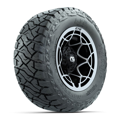 GTW Nexus Black/Machined 12 in Wheels with 23x10.00-R12 Maverick All-Terrain Tires – Full Set
