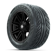 GTW® Stealth Black/Machined 14 in Wheels with 255/45-R14 Fus - 3/4 view