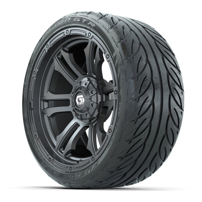 GTW® Shogun Gunmetal 15 in Wheels with 215/40-R15 Fusion GTR - 3/4 view