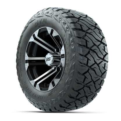 GTW Specter Black/Machined 12 in Wheels with 23x10.00-R12 Maverick All-Terrain Tires – Full Set