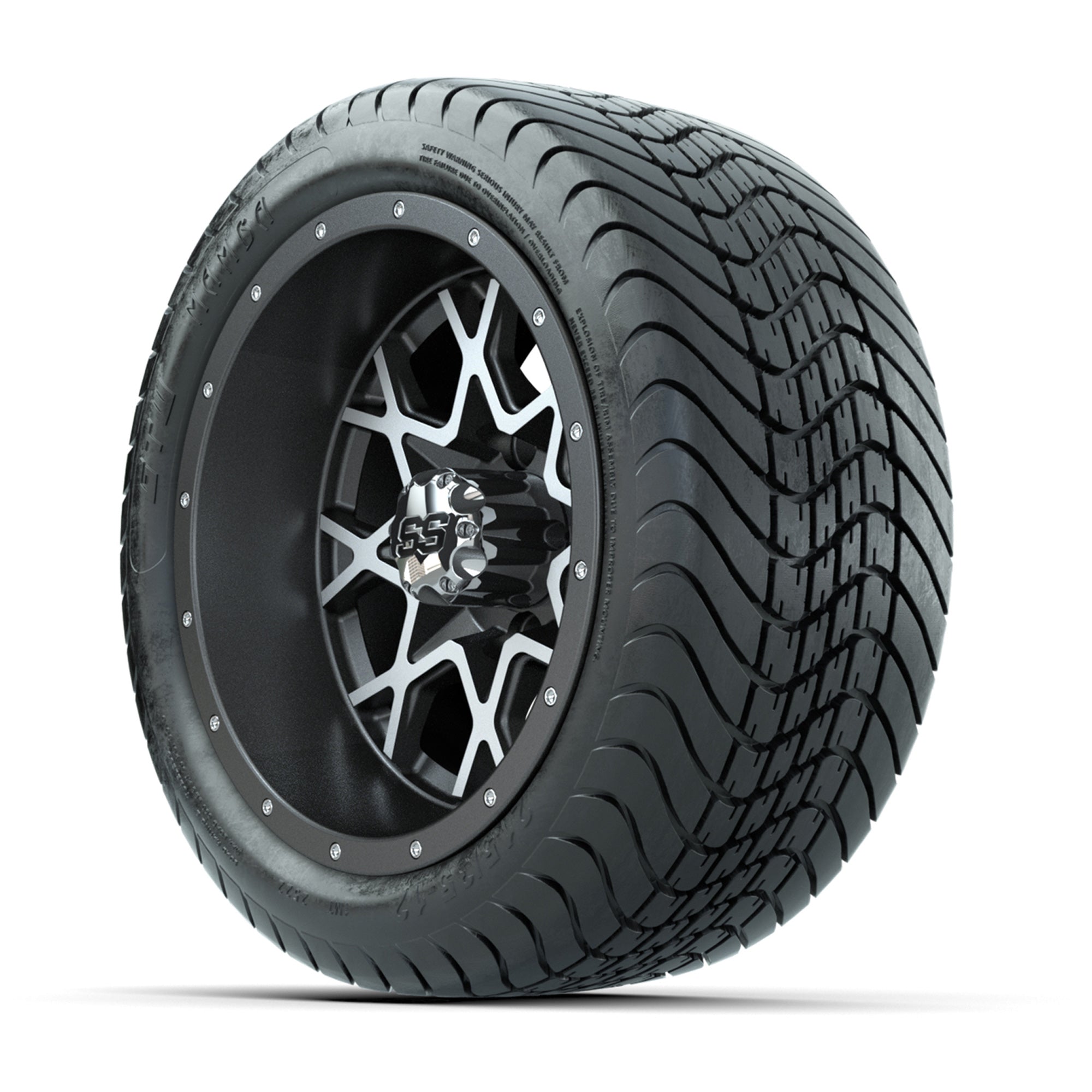 Set of (4) 12 in GTW Vortex Wheels with 215/35-12 GTW Mamba Street Tires