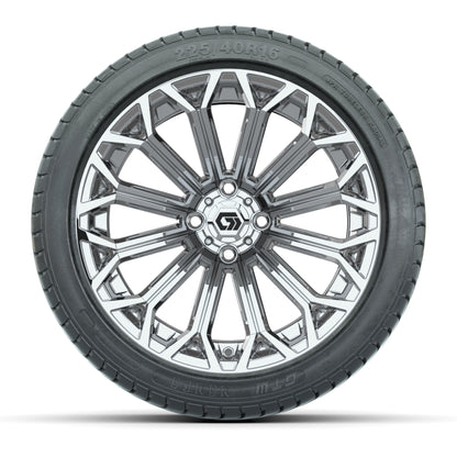 GTW Phantom Chrome 16 in Wheels with 225/40-R16 Mamba Street Tires – Full Set