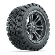 GTW® Shogun Gunmetal 14 in Wheels with 22x10-14 Timberwolf All-Terrain Tires – Full Set