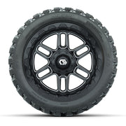 Set of (4) 14 in GTW® Titan Machined & Black Wheels with - front view