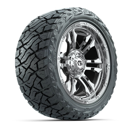 GTW Shogun Chrome 15 in Wheels with 23x10.00-R15 Maverick All-Terrain Tires – Full Set