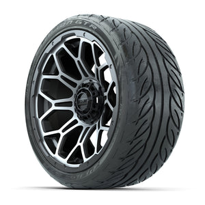 GTW Bravo Matte Gray 15 in Wheels with 215/40-R15 Fusion GTR - 3/4 view