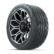 GTW Bravo Matte Gray 15 in Wheels with 215/40-R15 Fusion GTR - 3/4 view