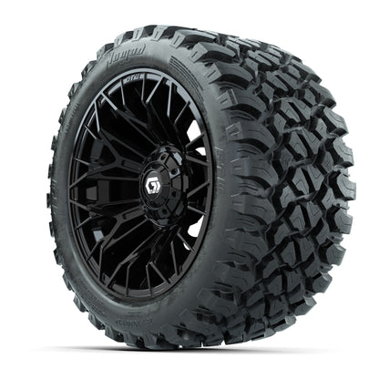 Set of (4) 14 in GTW® Stellar Black Wheels with 23x10-R14 No - 3/4 view
