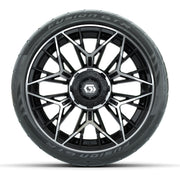 Set of (4) 15 in GTW® Stellar Machined & Black Wheels with 2 - front view