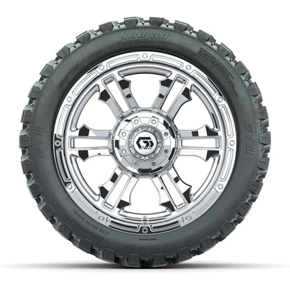 GTW® Shogun Chrome 14 in Wheels with 23X10-R14 Nomad Steel B - front view