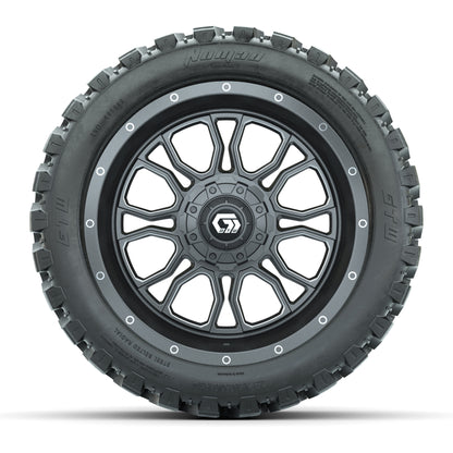 GTW Volt Gunmetal/Machined 14 in Wheels with 23x10-R14 Nomad - front view