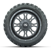 GTW Volt Gunmetal/Machined 14 in Wheels with 23x10-R14 Nomad - front view