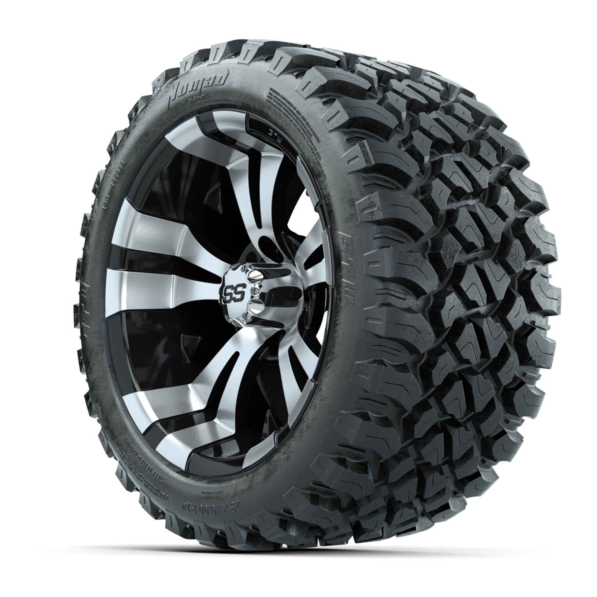 Set of (4) 14 in GTW Vampire Wheels with 23x10-14 GTW Nomad  - 3/4 view
