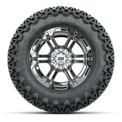 GTW Specter Chrome Wheels with 23in Predator A-T Tires - 12 Inch