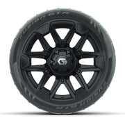 GTW® Graffiti Gloss Black 14 in Wheels with 205/40-R14 Fusio - front view
