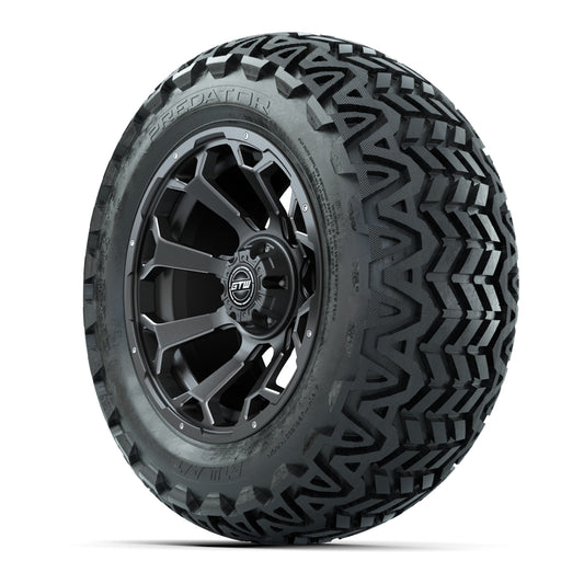 Set of (4) 14 in GTW Raven Wheels with 23x10-14 GTW Predator - 3/4 view