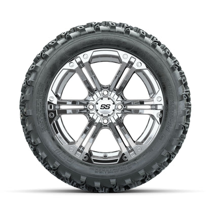 GTW Specter Chrome 14 in Wheels with 23x10.00-14 Rogue All T - front view