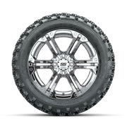 GTW Specter Chrome 14 in Wheels with 23x10.00-14 Rogue All T - front view