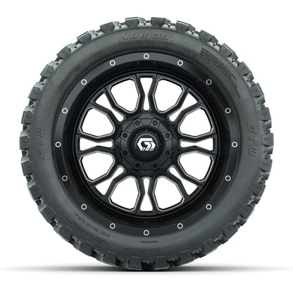 Set of (4) 14 in GTW® Volt Machined &amp; Black Wheels with  - front view