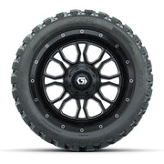 Set of (4) 14 in GTW® Volt Machined & Black Wheels with  - front view
