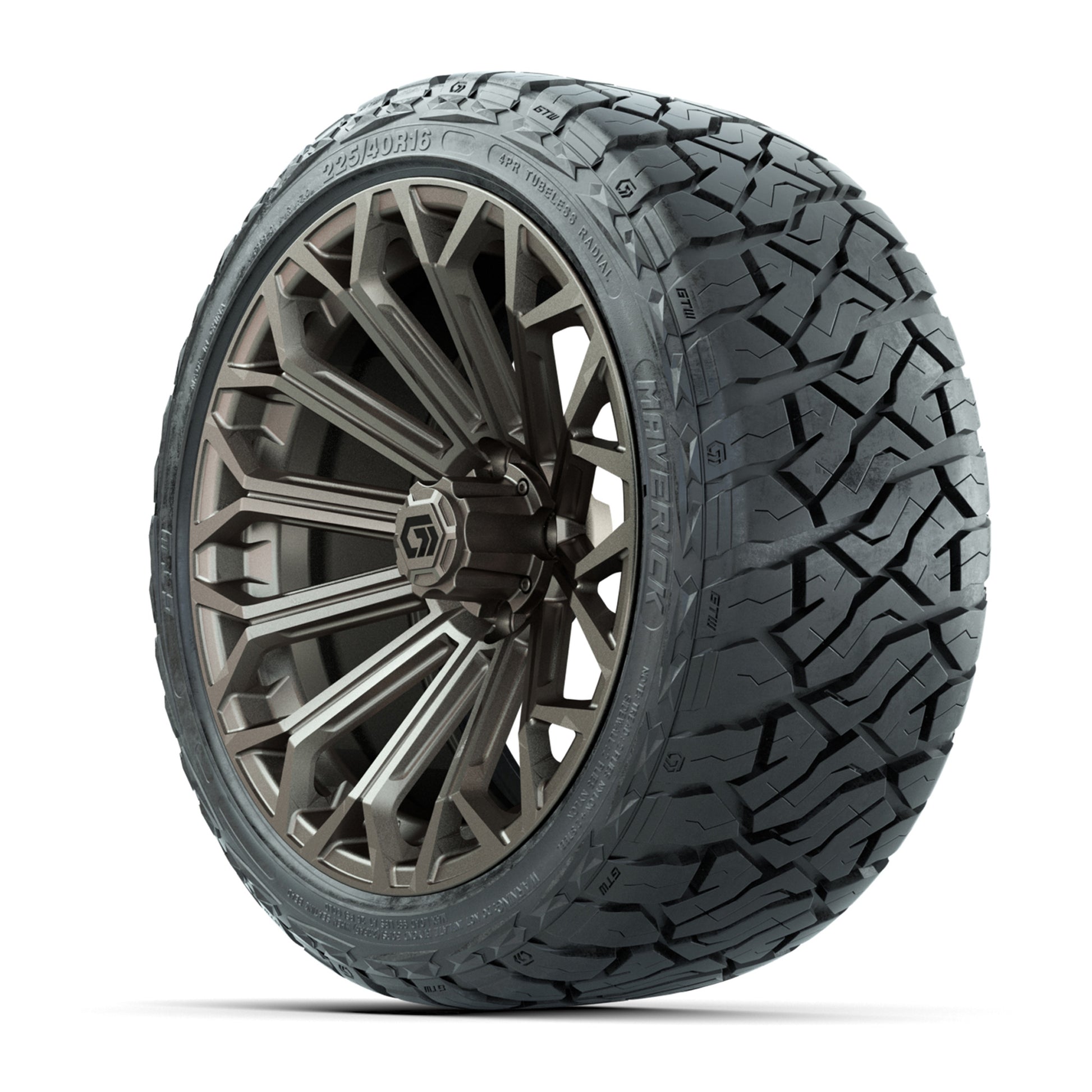 GTW Phantom Matte Bronze 16 in Wheels with 225/40-R16 Maverick Hybrid Tires – Full Set