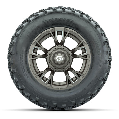 GTW® Vandal Bronze/Machined 12 in Wheels with 23X10.00-12 Rogue All-Terrain Tires – Full Set