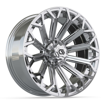 Phantom 16 inch GTW golf cart wheel - Chrome