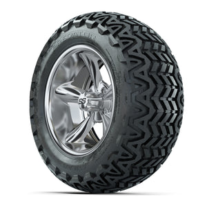 Set of (4) 14 in GTW Godfather Wheels with 23x10-14 GTW Pred - 3/4 view