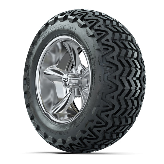 Set of (4) 14 in GTW Godfather Wheels with 23x10-14 GTW Pred - 3/4 view