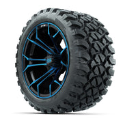 GTW Spyder Blue/Black 14 in Wheels with 23x10-14 GTW Nomad A - 3/4 view
