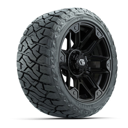 GTW Graffiti Gloss Black 14 in Wheels with 23x10.00-R14 Maverick All-Terrain Tires – Full Set